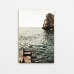 Art Prints & Wall Art | Capri Swim Canvas W Light Timber-Look Frame 40 X 60Cm Art Prints & Wall Art Art Prints & Wall Art