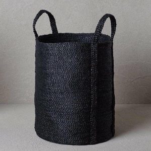 Baskets & Storage | Charcoal Jute Laundry Basket Baskets & Storage Baskets & Storage