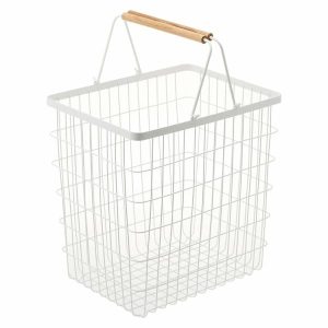 Baskets & Storage | Laundry Basket White Large Baskets & Storage Baskets & Storage