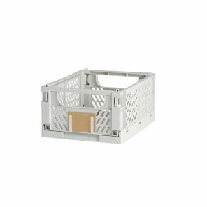 Baskets & Storage | Slant Collapsible Crates Grey Baskets & Storage Baskets & Storage