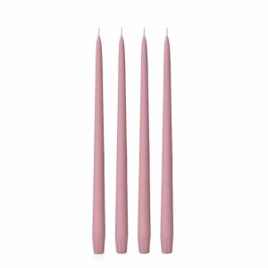 Candles & Diffusers | Eco Taper Candle (Pack Of 4) Dusty Pink Candles & Diffusers Candles & Diffusers