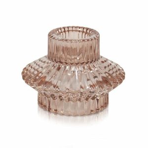 Candles & Diffusers | Vintage Glass Candle Holder Champagne Candles & Diffusers Candles & Diffusers