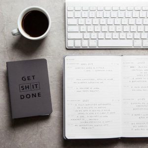 Cards & Stationery | Get Shit Done Notebook – A6 -Soft Cover – Classic Black & Black Foil Cards & Stationery Cards & Stationery