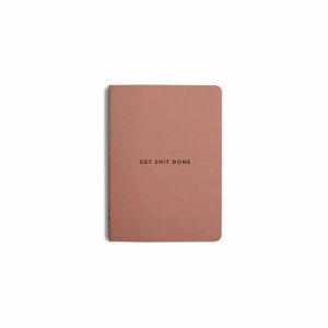 Cards & Stationery | Get Shit Done Notebook – A6 – Soft Cover – Clay Cards & Stationery Cards & Stationery