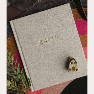 Cards & Stationery | Guests’ Guest Book – Grey Linen Cards & Stationery Cards & Stationery