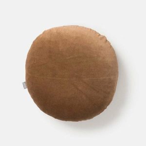 Cushions | Cotton Velvet Round Cushion Toast 45Cm Cushions Cushions