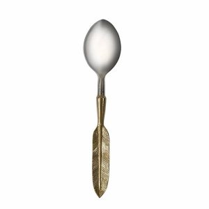 Cutlery & Utensils | Leaf Teaspoon Brass Cutlery & Utensils Cutlery & Utensils