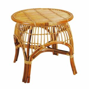 Furniture | Rattan Round Table 57Cm W X 83Cm H Furniture Furniture