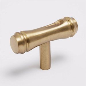 Hooks & Knobs | Bamboo T Bar Burnished Brass – 6 Left Hooks & Knobs Hooks & Knobs