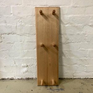 Hooks & Knobs | Handmade Hardwood Vertical Wall Rack 82Cm X 24Cm – 6 Pegs Hooks & Knobs Hooks & Knobs