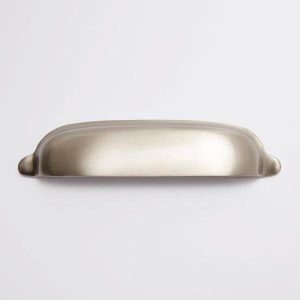 Hooks & Knobs | Hooded Cup Pull Satin Nickel – 3 Left Hooks & Knobs Hooks & Knobs