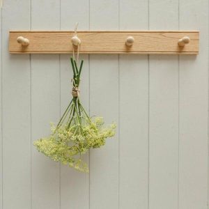 Hooks & Knobs | Oak Peg Rail 4 Pegs Hooks & Knobs Hooks & Knobs