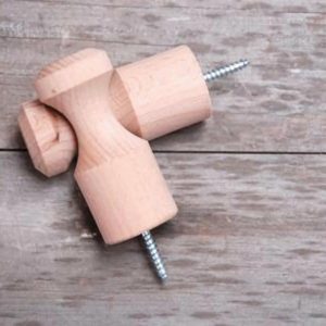 Hooks & Knobs | Oak Screw Wall Peg/Hook Hooks & Knobs Hooks & Knobs