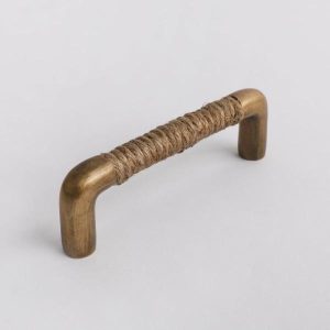 Hooks & Knobs | Rope Handle Jute With Acid Washed Brass – 1 Left Hooks & Knobs Hooks & Knobs