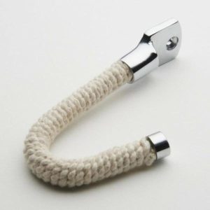 Hooks & Knobs | Rope Hook Cotton With Polished Chrome – 1 Left Hooks & Knobs Hooks & Knobs