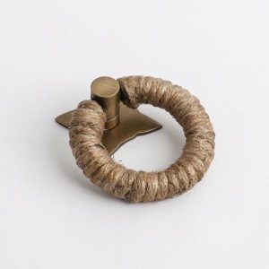 Hooks & Knobs | Rope Pull Jute With Acid Washed Brass – 10 Left Hooks & Knobs Hooks & Knobs