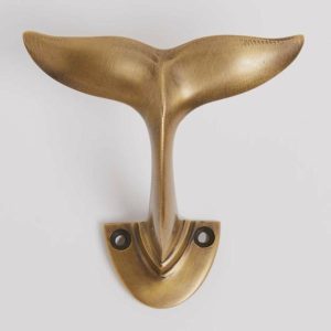 Hooks & Knobs | Whale Tail Hook – Acid Washed Brass Hooks & Knobs Hooks & Knobs