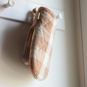 Kitchen | Double Check Half Oven Glove Salmon Pink Housewares Kitchen