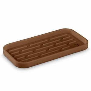 Kitchen | Silicone Sink Tray & Sponge Holder Terracotta Housewares Kitchen