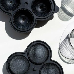 Kitchen | Sphere Riplet Ice Cube Tray Black Housewares Kitchen