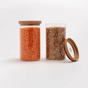 Kitchen | Wategos Glass Pantry Jars 2Pk | Praline 1000Ml Housewares Kitchen