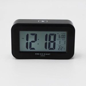 Mirrors | Digital Rectangle Alarm Clock Black Housewares Mirrors