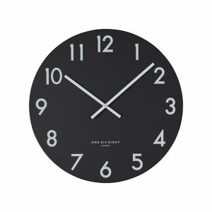 Mirrors | Silent Wall Clock Black 40Cm Housewares Mirrors