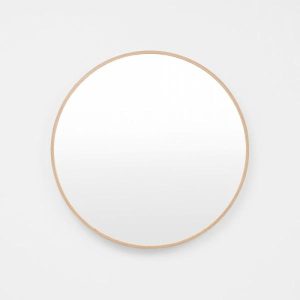 Mirrors | Simplicity Oak Round Mirror Housewares Mirrors