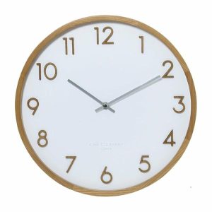 Mirrors | Wall Clock 35Cm White Housewares Mirrors