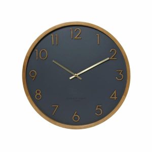 Mirrors | Wall Clock 50Cm Charcoal Housewares Mirrors