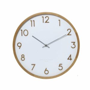 Mirrors | Wall Clock 50Cm White Housewares Mirrors