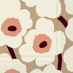 Placemats, Coasters, Napkins | Napkin Pack Of 20 – Unikko Cream Rose Housewares Placemats, Coasters, Napkins