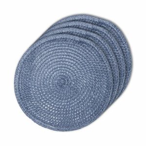 Placemats, Coasters, Napkins | Placemat Silver Blue 35Cm Sold Individually Housewares Placemats, Coasters, Napkins