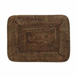 Placemats, Coasters, Napkins | Rattan Rectangle Placemat Brown Housewares Placemats, Coasters, Napkins