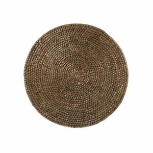 Placemats, Coasters, Napkins | Rattan Round Placemat Brown 30Cm Housewares Placemats, Coasters, Napkins