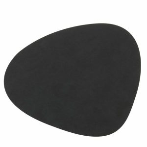 Placemats, Coasters, Napkins | Small Curved Mat/Mouse Pad Nupo Black 24Cm X 28Cm Housewares Placemats, Coasters, Napkins