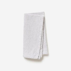 Placemats, Coasters, Napkins | Washed Cotton Napkins Grey Stripe Housewares Placemats, Coasters, Napkins