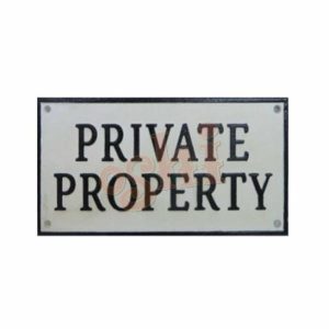 Plant & Garden | Private Property Cast Iron Sign Housewares Plant & Garden