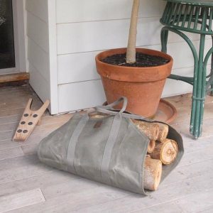 Plant & Garden | Waxed Canvas Log Carrier Housewares Plant & Garden