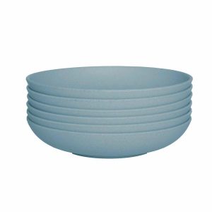 Pottery & Tableware | Bamboo Flat Bowl 23Cm Housewares Charcoal