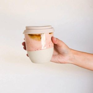 Pottery & Tableware | Reusable Takeaway Cup 12Oz Sundae Pink Lid Housewares Pottery & Tableware