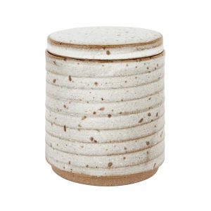 Pottery & Tableware | Speckle Canister Seagrass 7.5Cm H X 6Cm W Housewares Pottery & Tableware