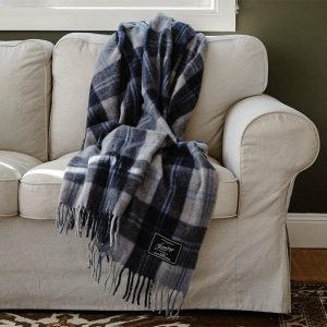 Throws & Blankets | Tartan Blanket 175Cm X 157Cm | Expedition – Blue Check Housewares Throws & Blankets