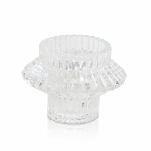 Candles & Diffusers | Vintage Glass Candle Holder Clear Candles & Diffusers Candles & Diffusers