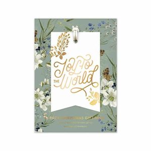 Cards & Stationery | Christmas Gift Tags "Joy To The World" (Flag) 6 Pack Cards & Stationery Cards & Stationery