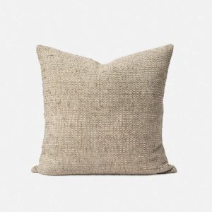 Cushions | Freida Silk Blend Cushion Matcha/Natural 50X50Cm Cushions Cushions