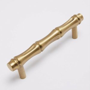 Hooks & Knobs | Bamboo Handle Burnished Brass – 3 Left Hooks & Knobs Hooks & Knobs