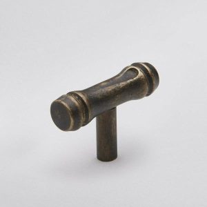 Hooks & Knobs | Bamboo T-Bar Antique Brass – 7 Left Hooks & Knobs Hooks & Knobs