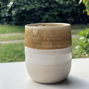 Pottery & Tableware | Hand-Thrown Pottery Cup White Ochre Housewares Pottery & Tableware