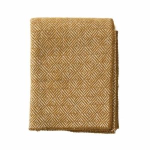 Throws & Blankets | Lambswool Throw Diamonds Caramel Housewares Throws & Blankets